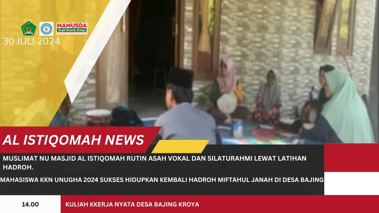 Latihan Hadroh Ibu-Ibu Muslimat NU Di Lingkungan Masjid Al Istiqomah Bajing